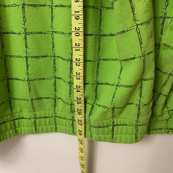 Teddy Fresh Mens Green Barbed Wire Hoodie Large Skater  Punk Street Wear Grunge - Picture 9 of 16